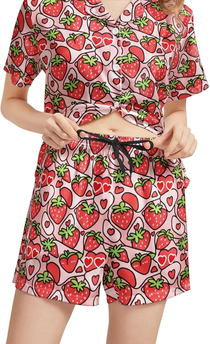 Women's Pajama Set - Short Sleeve - 2 Piece