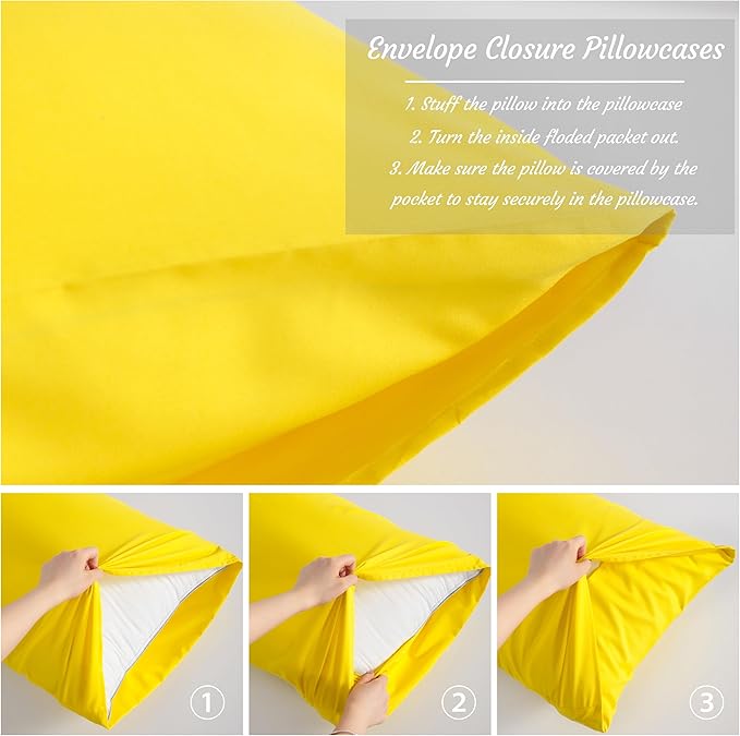 Microfiber Pillowcase Set - Queen - 20 x 30 in - 2 Pack