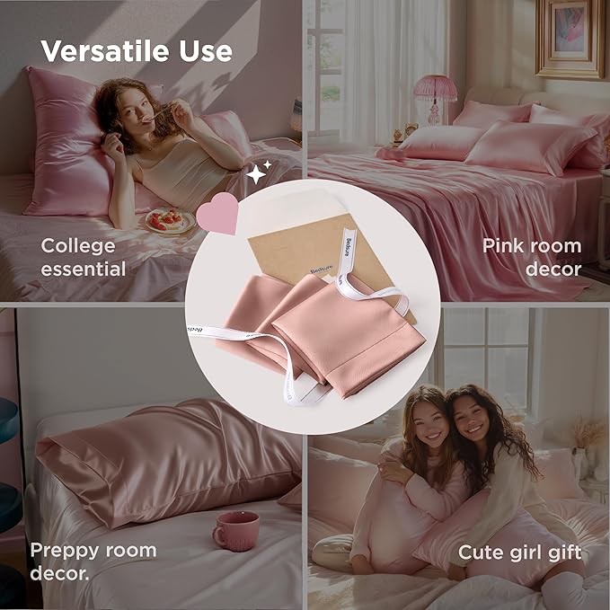 Satin Pillowcase Set - Queen - 20 x 30 in - 2 Piece