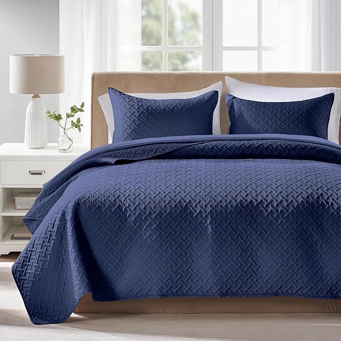 Microfiber Quilt Set - Queen - 3 Piece