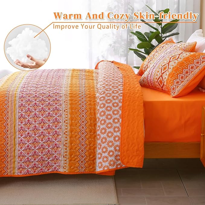Microfiber Quilt Set - Queen - 3 Piece
