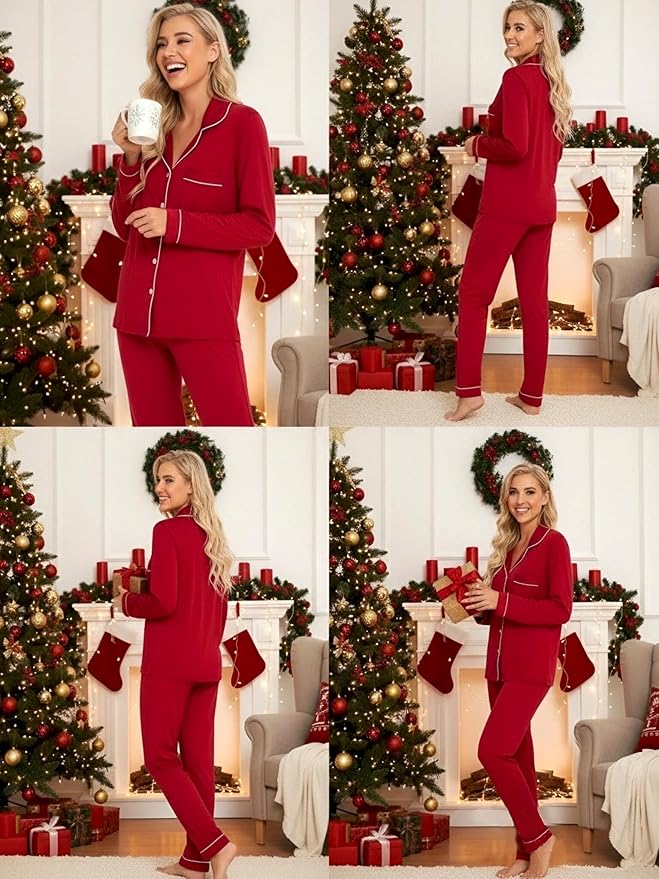 Women's Pants Pajama Set - Long Sleeve - 2 Piece