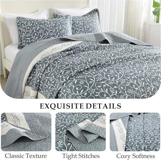 100% Cotton Bedding Set - King - 3 Piece