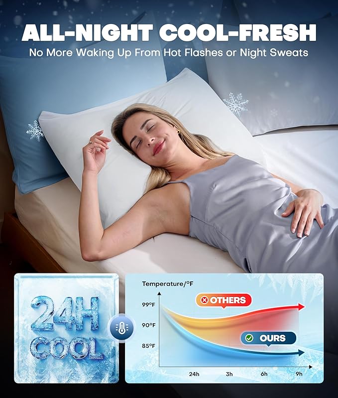 Cooling Pillowcase Set - Queen - 2 Piece