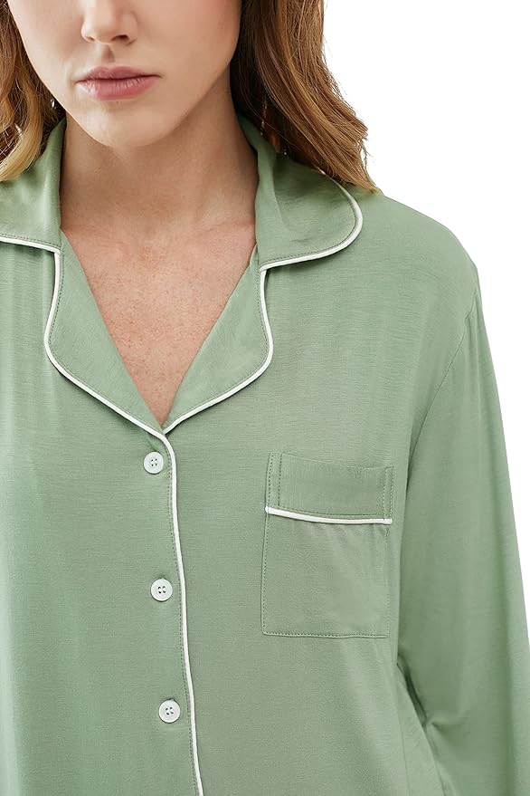 Women's Bamboo Cooling Pajama Set - Long Sleeve