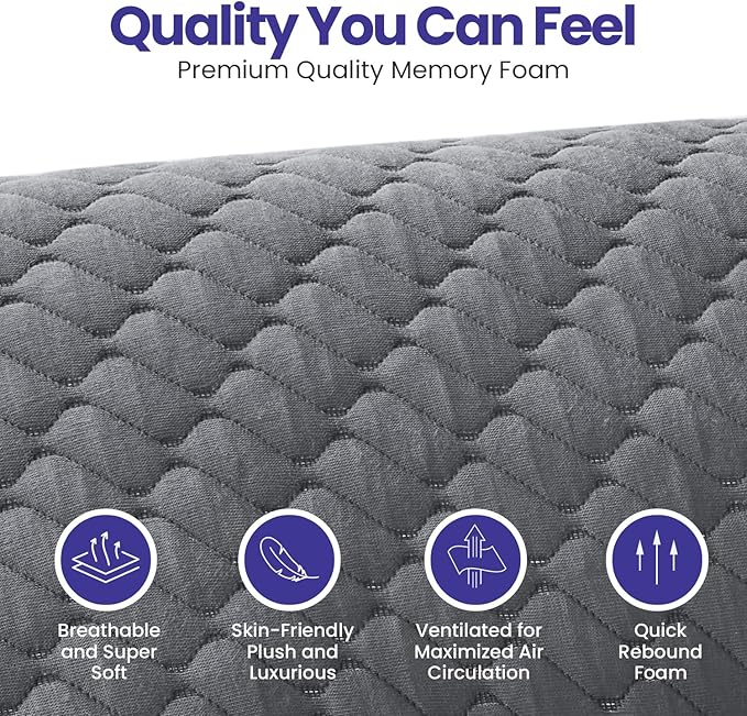 Memory Foam Bed Pillow - Queen - 2 Piece