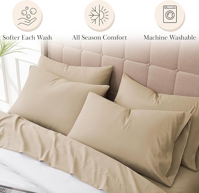 Bed Sheet Set - Split King - 7 Piece