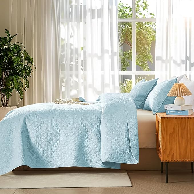Microfiber Quilt Set - King - 3 Piece