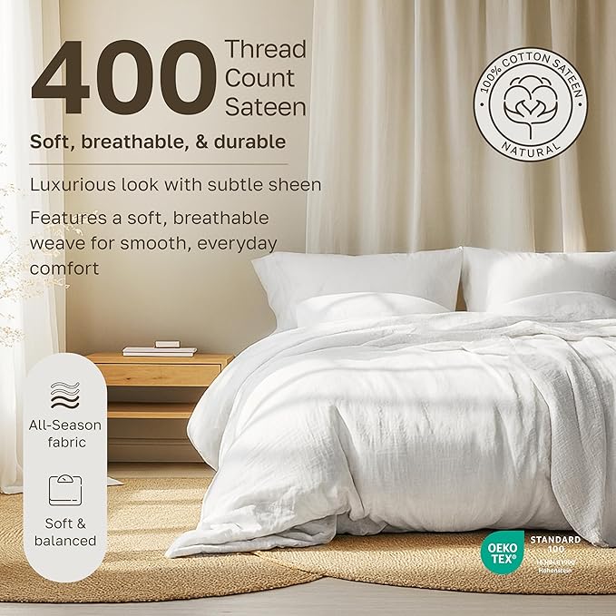 100% Cotton Bed Sheet Set - Queen - 4 Piece