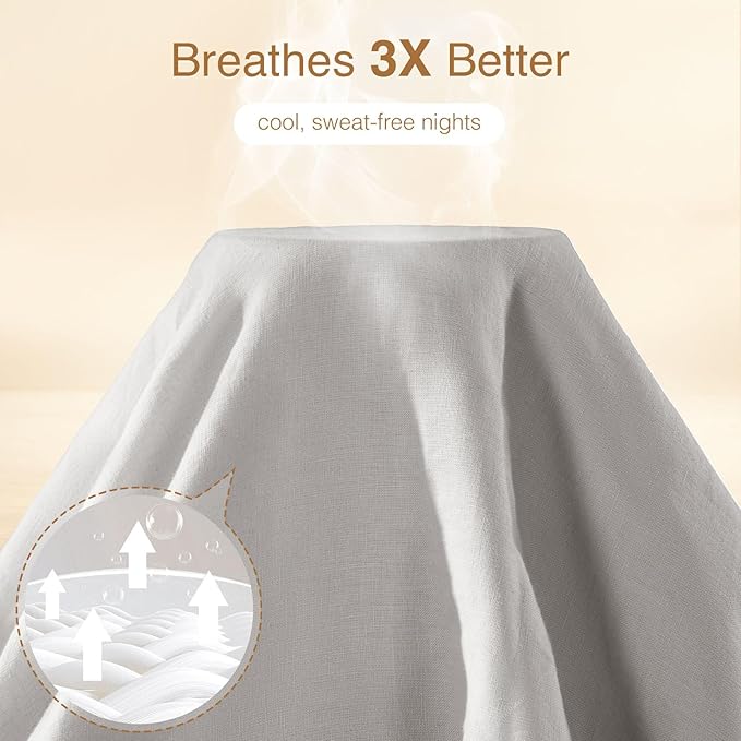 Linen Duvet Cover Set - King - 3 Piece
