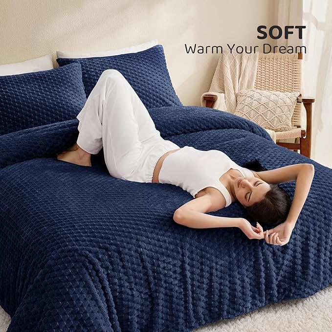 Flannel Comforter Set - Queen - 3 Piece
