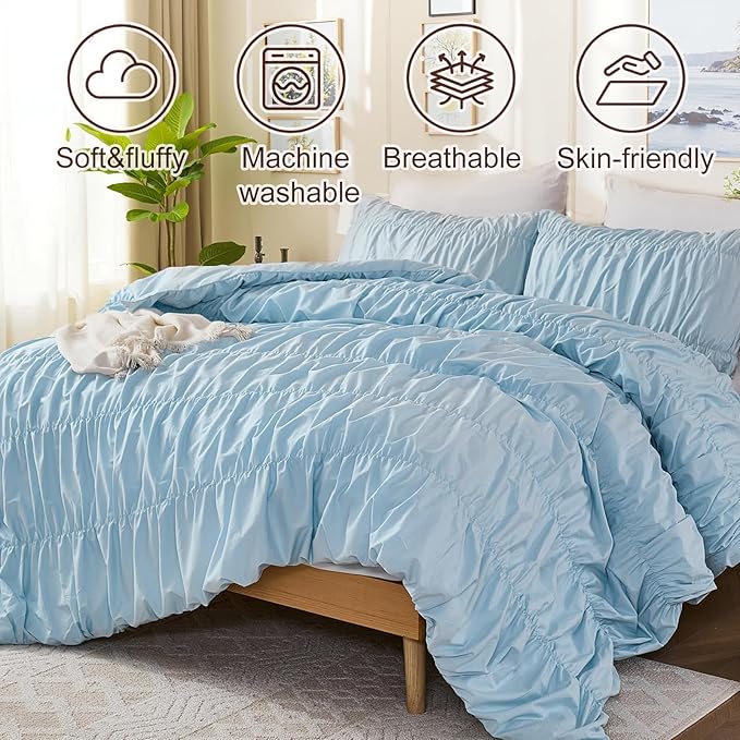 100% Cotton Comforter Set - Queen - 3 Piece