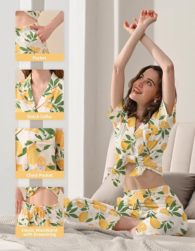 Women's 100% Cotton Pajama Set - 2 Piece