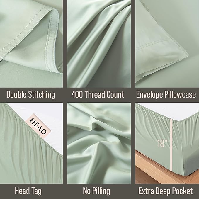 Bamboo Cooling Bed Sheet Set - Split King