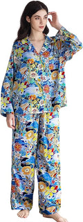 Satin Pajama Set - Long Sleeve - 2 Piece