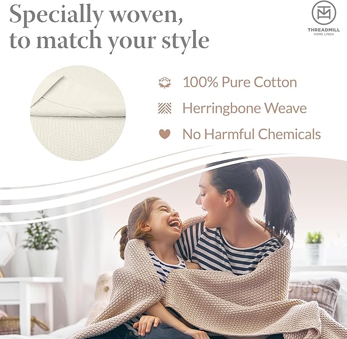 100% Cotton Blanket - Queen