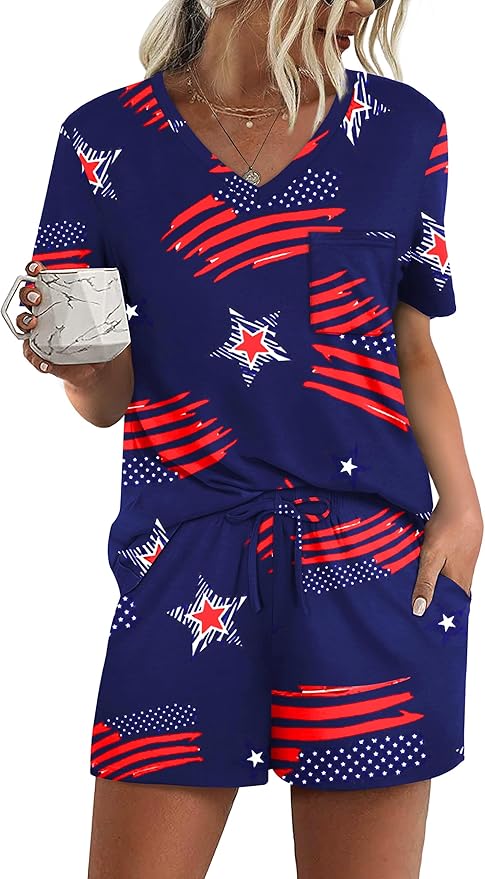 Women's Pajama Set - Short Sleeve - 2 Piece