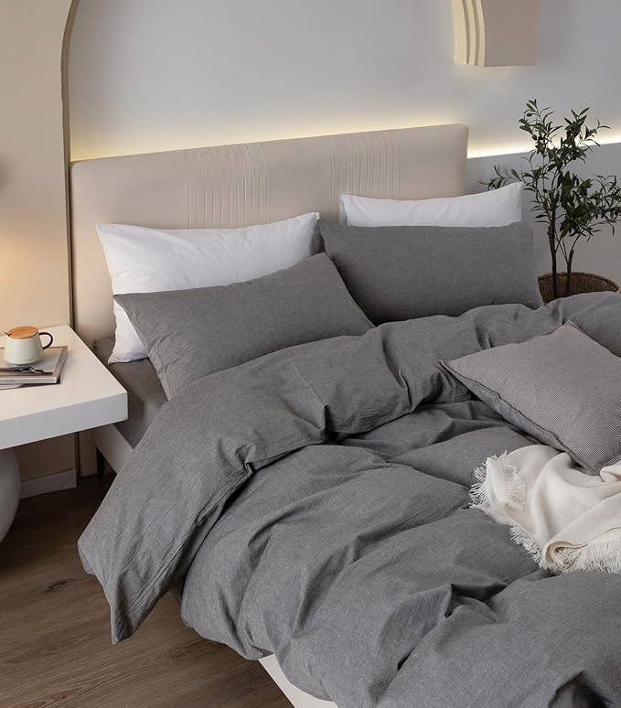 Linen Duvet Cover Set - King - 3 Piece