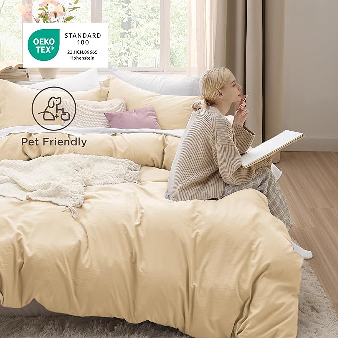 Duvet Cover Set - Queen - 90 x 90 in - 3 Piece