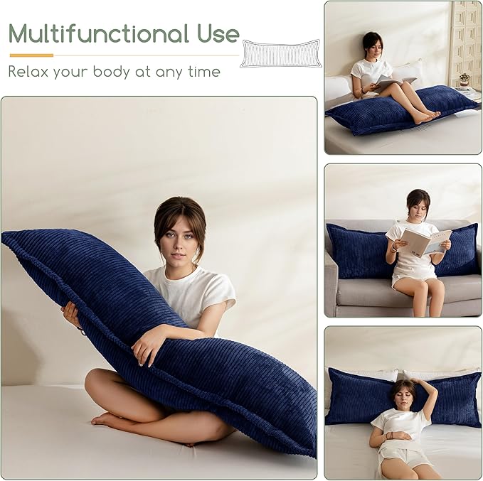 Memory Foam Body Pillow - Full - 20 x 54 in