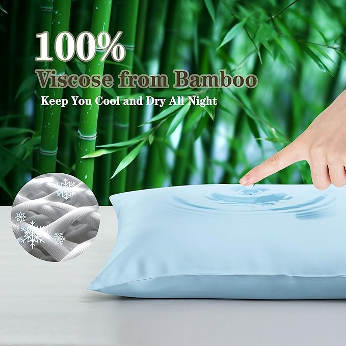 Bamboo Cooling Pillowcase Set - Queen - 4 Pack - 4 Piece