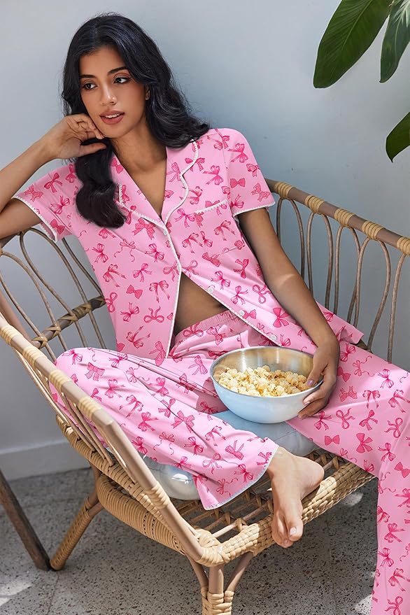Women's Pajama Set - Short Sleeve - 2 Piece