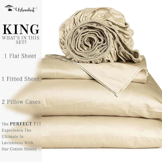 Bed Sheet Set - King - 16 in Deep Pocket - 4 Piece