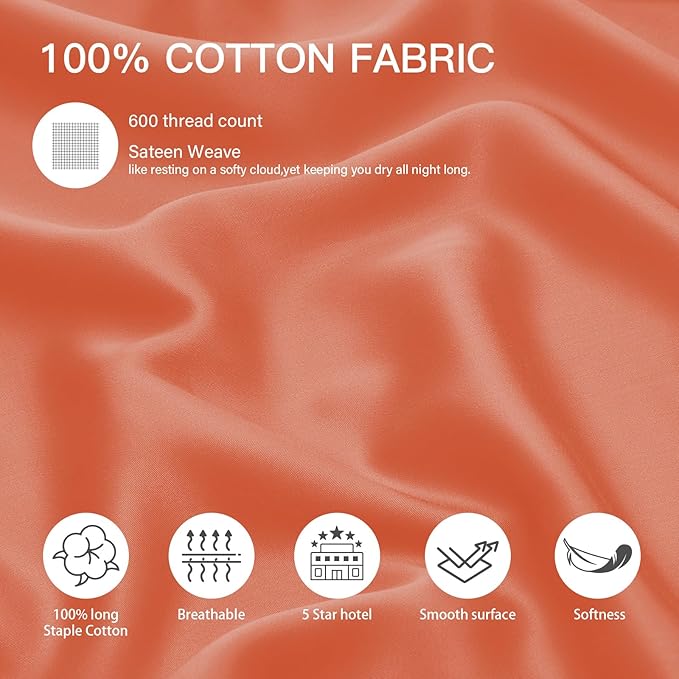100% Cotton Pillowcase Set - Standard - 20 x 26 in - 2 Piece