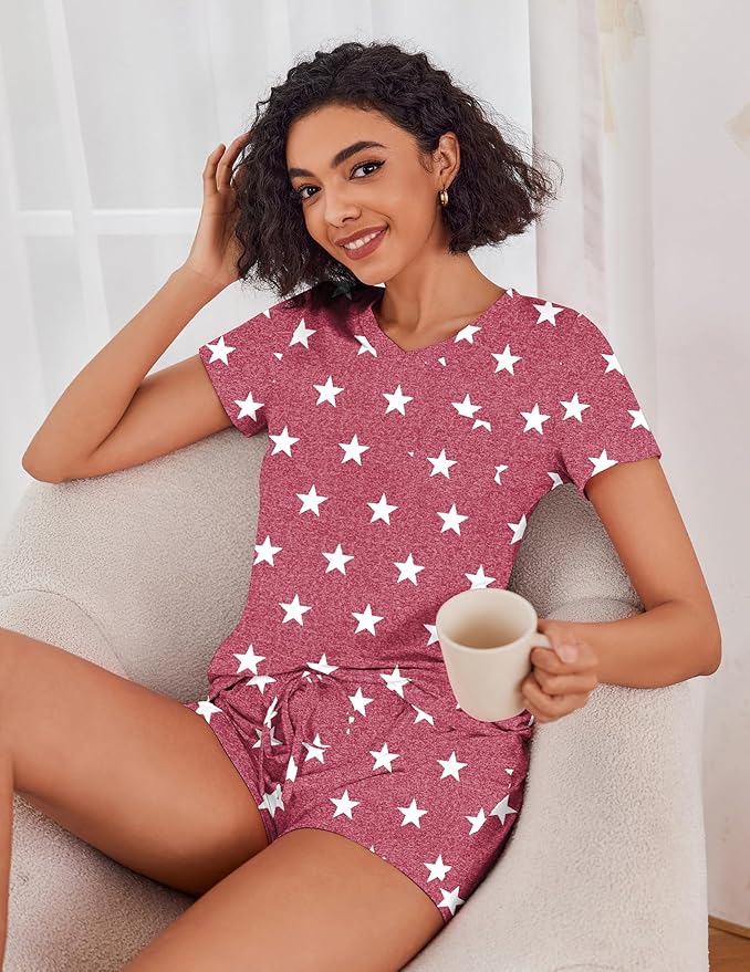 Women's Pajama Set - Short Sleeve - 2 Piece
