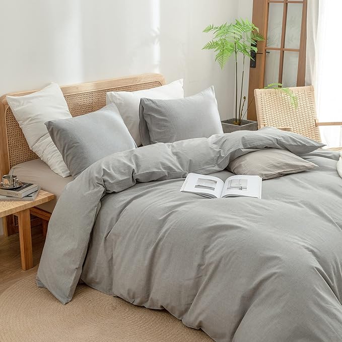 Linen Duvet Cover Set - King - 3 Piece