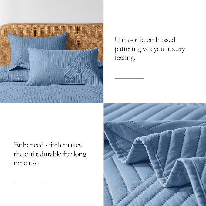 Microfiber Quilt Set - Queen