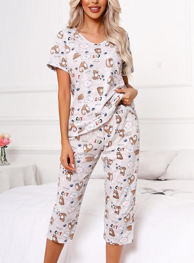 Women's Capri Pajama Set - 2 Piece