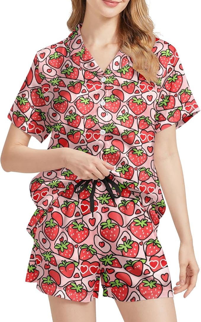 Women's Pajama Set - Short Sleeve - 2 Piece