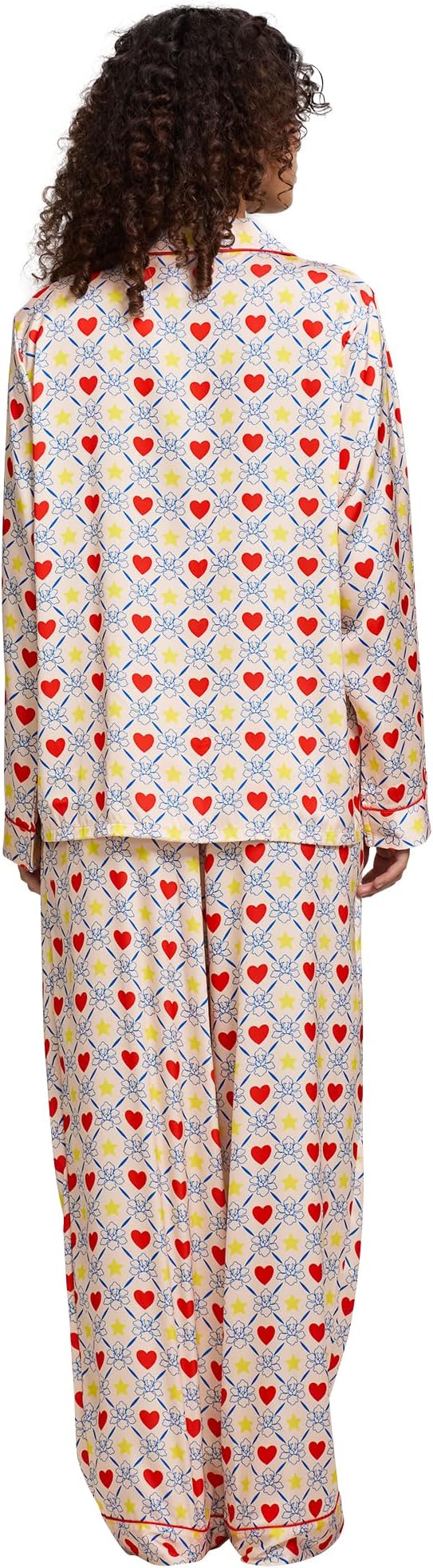 Satin Pajama Set - Long Sleeve - 2 Piece