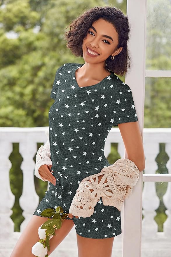Women's Pajama Set - Short Sleeve - 2 Piece