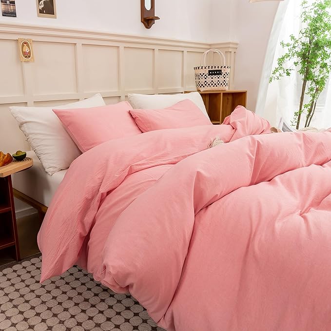 Linen Duvet Cover Set - Queen - 3 Piece