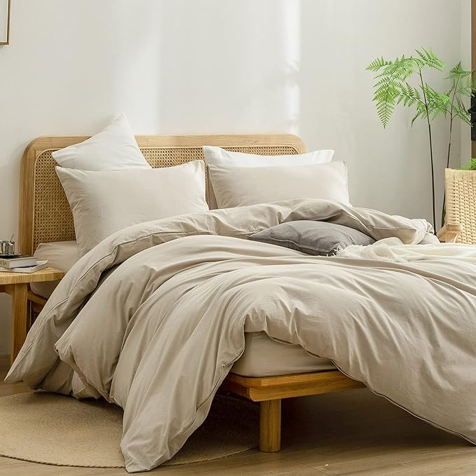 Linen Duvet Cover Set - King - 3 Piece