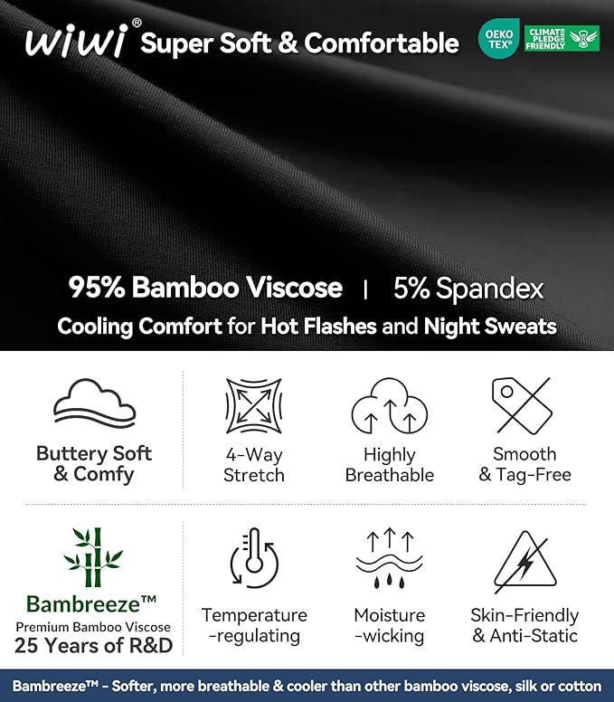 Women's Bamboo Cooling Pajama Set - Short Sleeve - 2 Piece