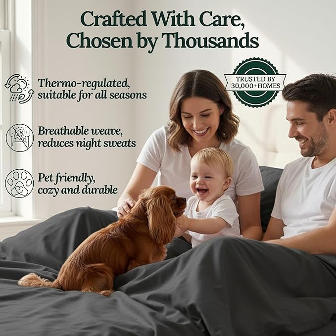 Linen Bed Sheet Set - California King - 4 Piece