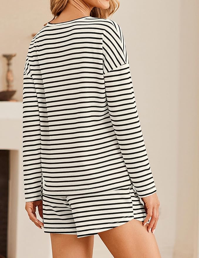 Shorts Pajama Set - Long Sleeve - 2 Piece