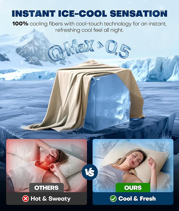 Cooling Pillowcase Set - Queen - 2 Piece