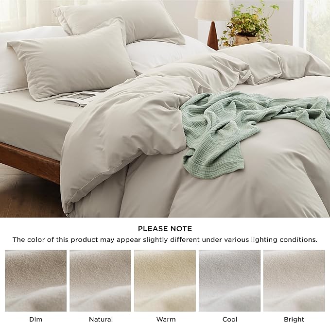 Linen Duvet Cover Set - California King - 4 Piece
