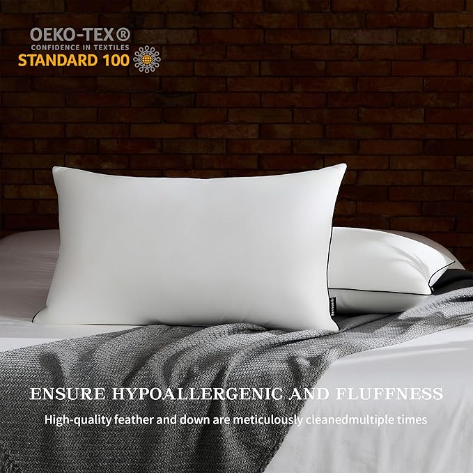 100% Cotton Bed Pillow - Standard - 2 Piece
