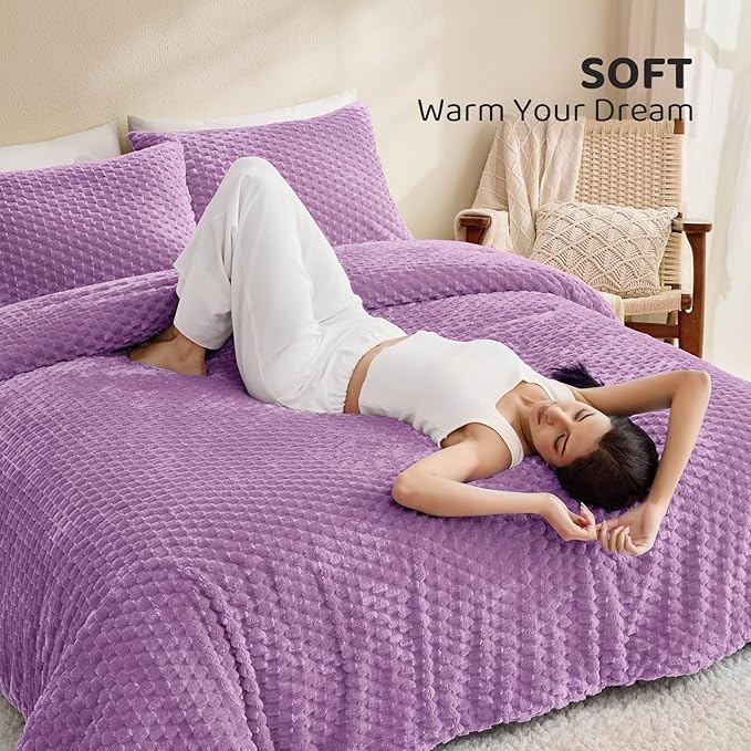 Flannel Comforter Set - King - 3 Piece