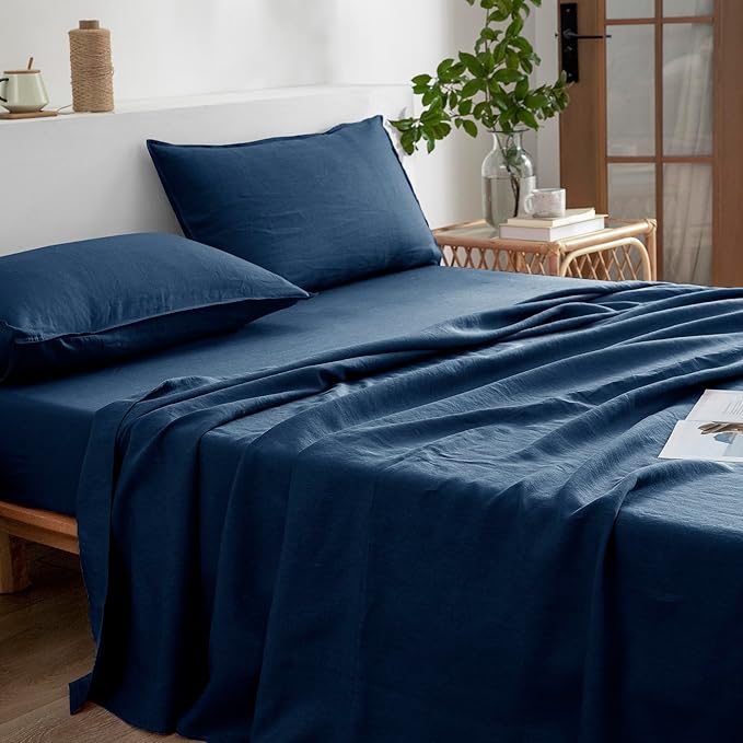 Linen Bed Sheet Set - Full - 4 Piece