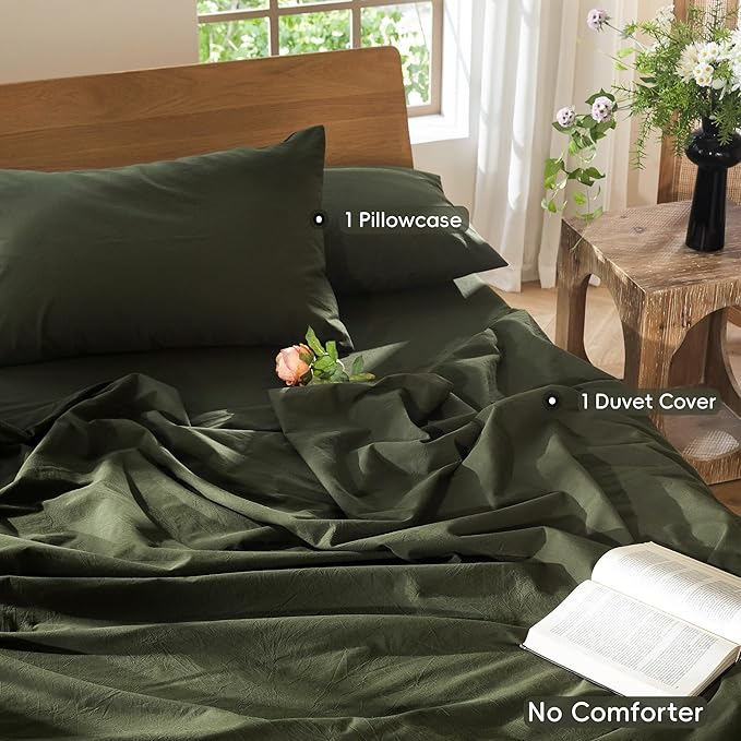 Linen Duvet Cover Set - Twin