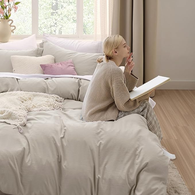 Linen Duvet Cover Set - California King - 104 x 98 in