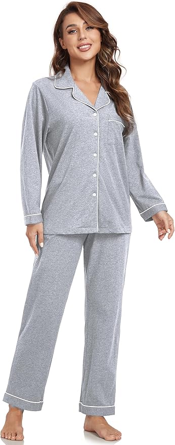 100% Cotton Pants Pajama Set - Long Sleeve - 2 Piece