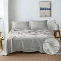 Linen Bed Sheet Set - King - 4 Piece
