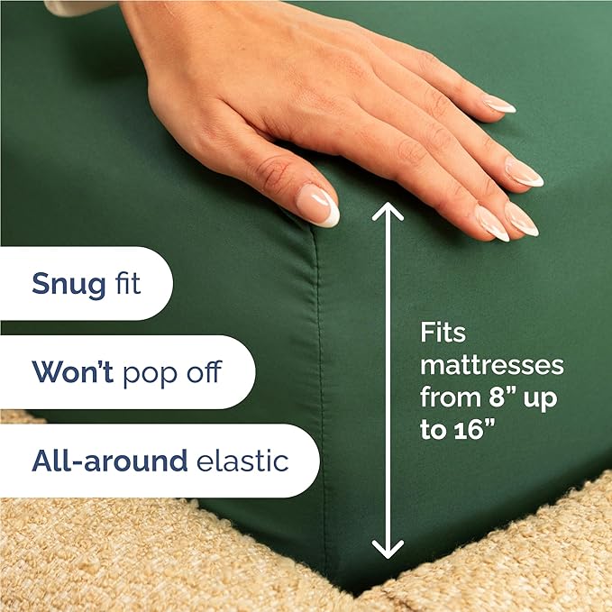Cooling Bed Sheet Set - Full - 16 in Deep Pocket - 6 Piece
